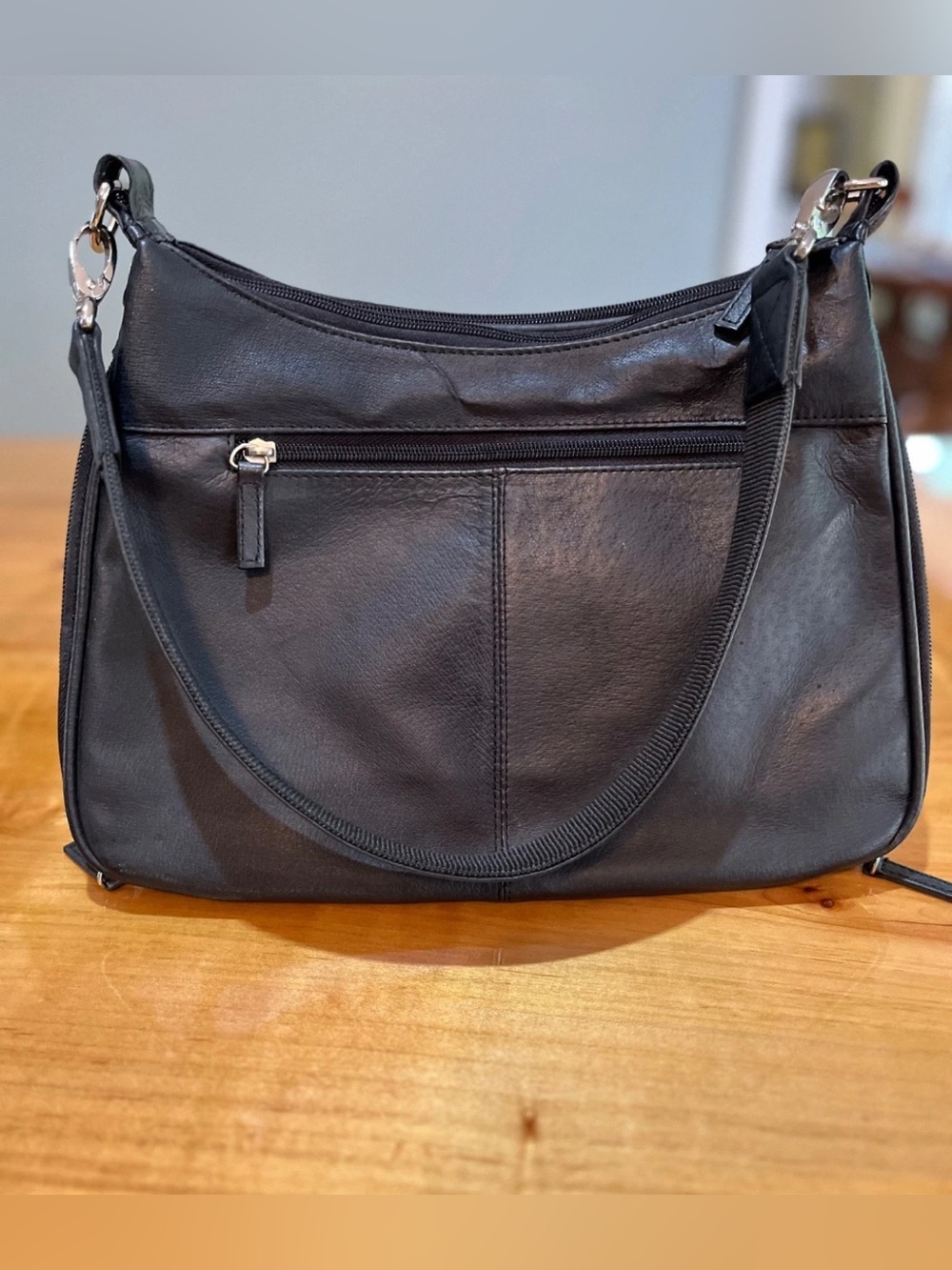 Gun Tote'n Mamas Hobo Concealed Carry Purse Black Cowhide Leather with Holster